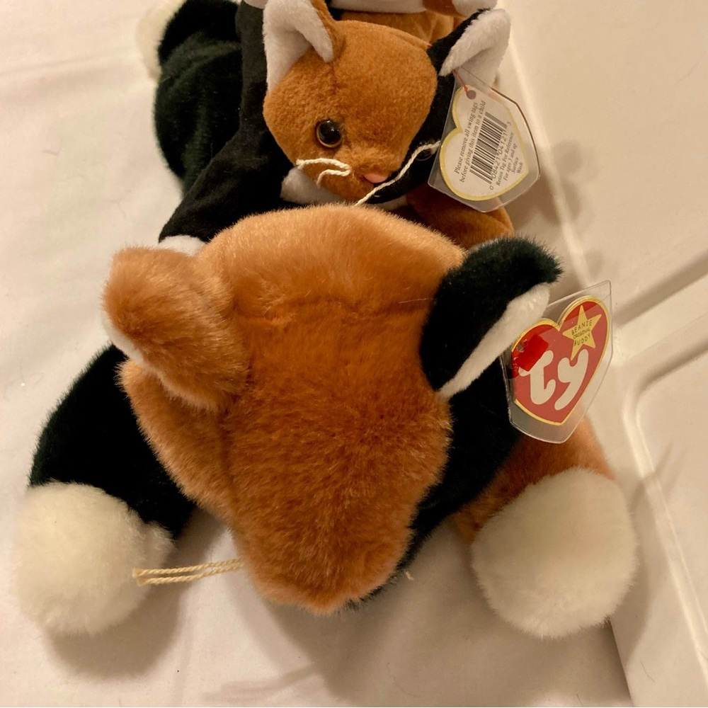Ty “Chip” buddy & beanie Calico cat set